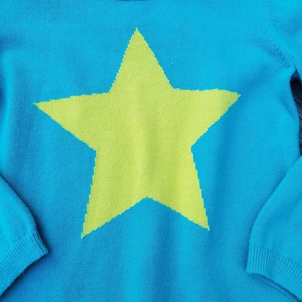 Children's Place 4T Teal Sweater With A Yellow Star